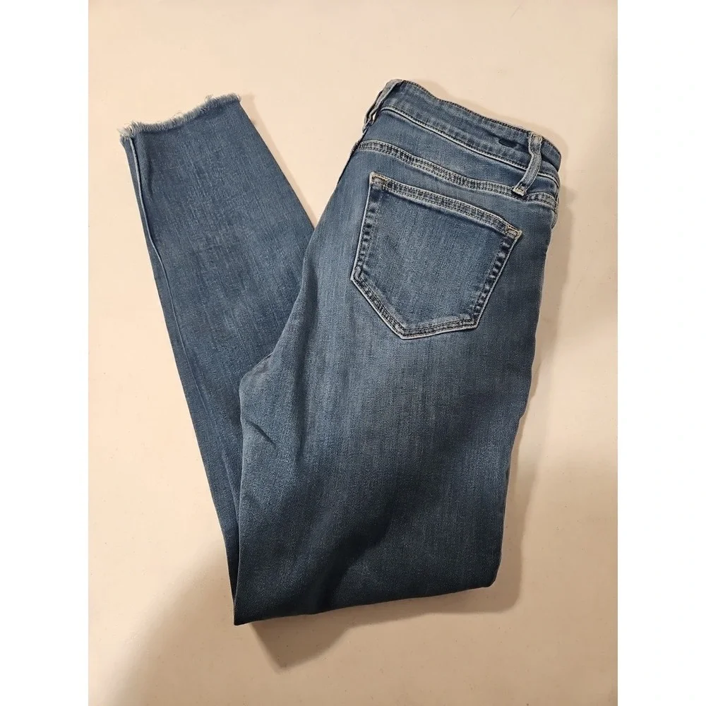 Vineyard Vines Women's High Rise Skinny Stretch Jeans Sz 30 Raw Hem Denim (1408